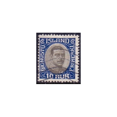 Island Tjenstemærker 10 Aur. Chr. X. AFA nr. 36 **   stemplet st.