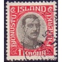 Island Tjenstemærker 1 kr. Chr. X. AFA nr. 40 **   stemplet st.