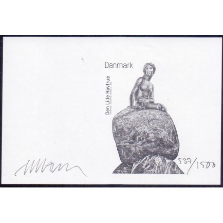 Danmark. Sorttryk nr. 8 (AFA 1744)
