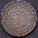 Sydafrika-South African. 2½ shillings, 1897 KM7. Ag