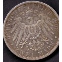 Tyskland-Germany. Preussen, Zwei mark 1902. KM522.  Ag.