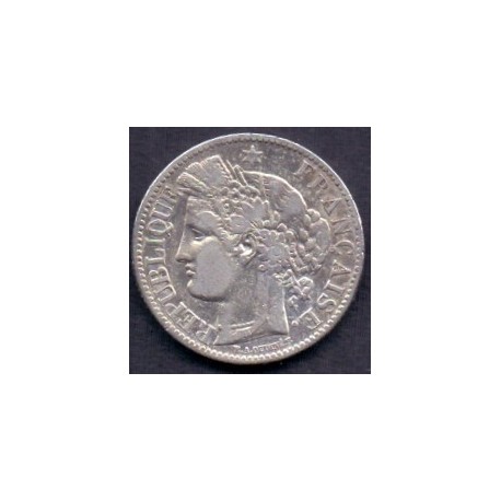 Frankrig-France. 2 Francs Ceres - 1873 A KM817,1 Ag.