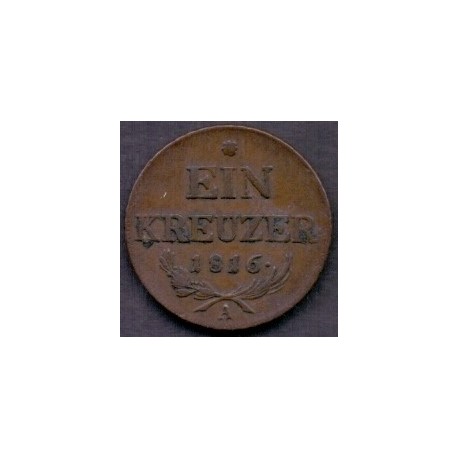 Østrig-Austria.1 kreuzer 1816 A. KM 2113