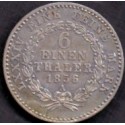 Tyskland-Germany. 1/6 Taler 1856 Anhalt-Bernburg Ag.