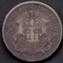 Tyskland-Germany. HAMBURG: AR 2 mark, 1878-J Ag.