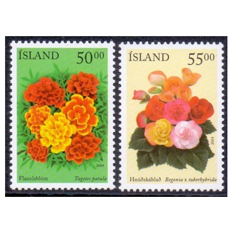 Island. 2004. Sommerblomster. AFA nr 1036-37 **      stemplet FDC