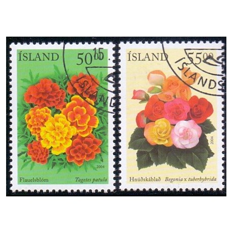 Island. 2004. Sommerblomster. AFA nr 1036-37 **      stemplet FDC