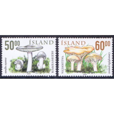 Island. 2004. Vilde svampe IV. AFA nr 1056-57 **      stemplet FDC