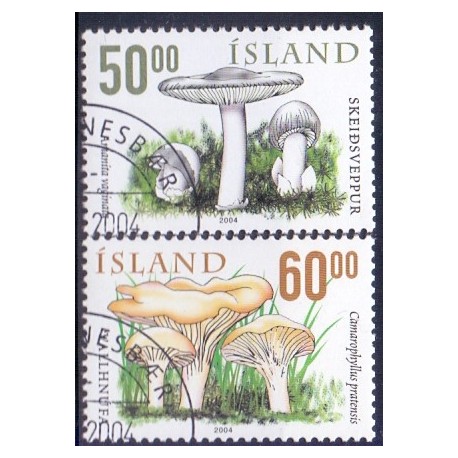 Island. 2004. Vilde svampe IV. AFA nr 1056-57 **      stemplet FDC