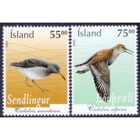 Island. 2004. Fugle. AFA nr 1063-64 **      stemplet FDC