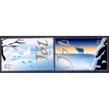 Island. 2004. Julefrimærker. AFA nr 1065-66 **      stemplet FDC