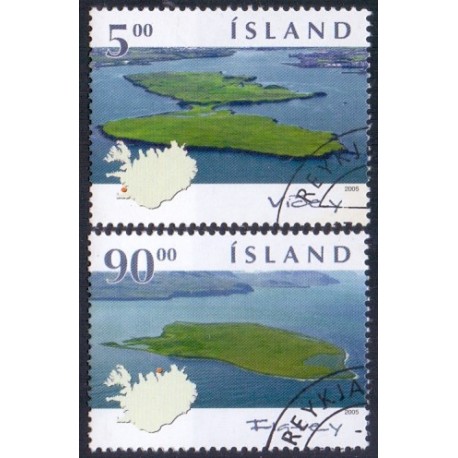 Island. 2005, Islandske Øer. AFA nr 1067-68 **     stemplet FDC