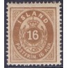 Island. 1875-76.  16 Aur AFA nr. 9 **  postfrisk st. stemplet FDC