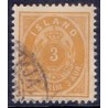 Island. 1896-97.  3 aur.(Lille 3-tal) AFA nr. 12B ** postfrisk st. stemplet FDC