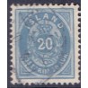 Island. 1896-97.  20 aur. BLÅ. AFA nr. 14B **postfrisk st. stemplet FDC