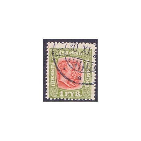 Island. 1915-18. Dobbelthoveder. AFA nr. 76 **  postfrisk st. stemplet FDC