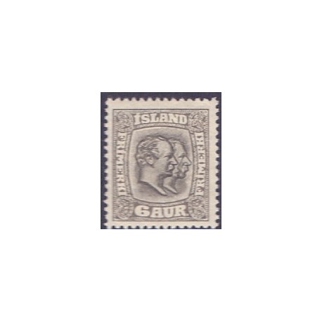 Island. 1915-18. Dobbelthoveder. AFA nr. 80 **  postfrisk st. stemplet FDC