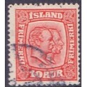 Island. 1915-18. Dobbelthoveder. AFA nr. 81 **  postfrisk st. stemplet FDC