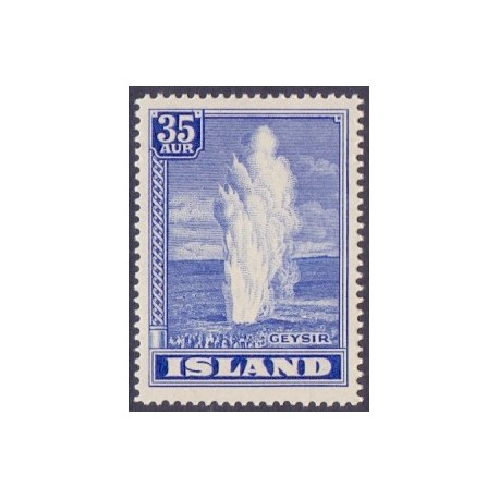 Island. 1938-39. Geysir 35 Aur. AFA nr. 196 ** postfrisk st. stemplet FDC