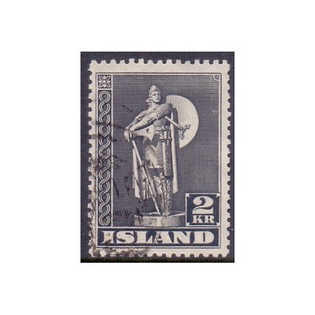 Island. 1947. Thorfinn Karlsefni. Tk. 11 1/2  AFA nr. 215B ** postfrisk st. stemplet FDC