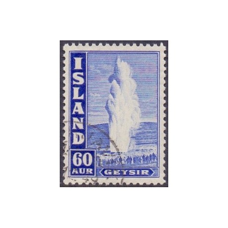 Island. 1947. Kurserende mærker TAKKET 11½. AFA nr. 230B **  postfrisk st. stemplet FDC