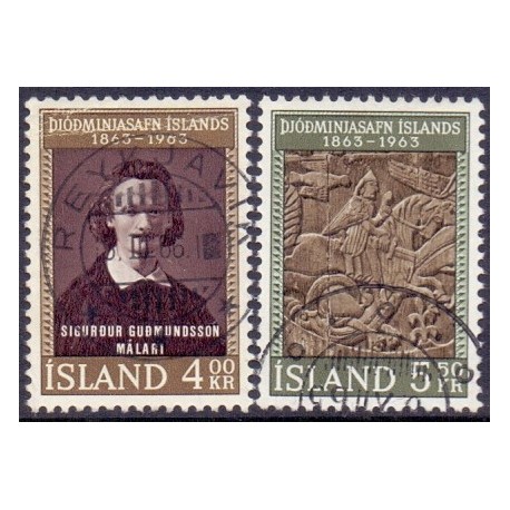 Island. 1963. Nationalmuseets 100-års jubilæum. AFA nr. 369-70 ** postfrisk st. stemplet FDC