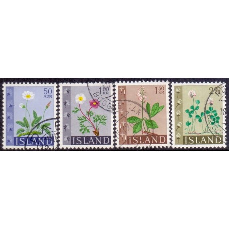 Island. 1964. Blomsterserie. AFA nr. 382-85 ** postfrisk st. stemplet FDC