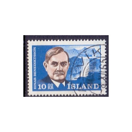 Island. 1965. Einar Bennediktsson. AFA nr. 398 ** postfrisk st. stemplet FDC