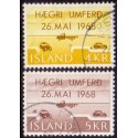 Island. 1968. Højretrafik. AFA nr. 420-21 ** postfrisk st. stemplet FDC