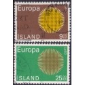 Island. 1970. Europamærker / CEPT. AFA nr. 443-44 ** postfrisk st. stemplet FDC