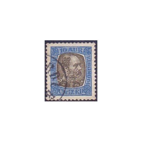 Island Tjenstemærker 10 Aur. Chr. IX. AFA nr. 20 **   stemplet st.