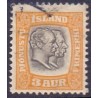 Island Tjenstemærker 3 Aur. Dobbelthoveder. AFA nr. 24 **   stemplet st.