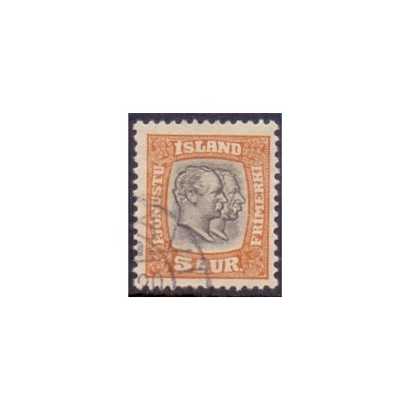 Island Tjenstemærker 5 Aur. Dobbelthoveder. AFA nr. 26 **   stemplet st.