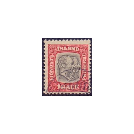 Island Tjenstemærker 16 Aur. Dobbelthoveder. AFA nr. 29 **   stemplet st.