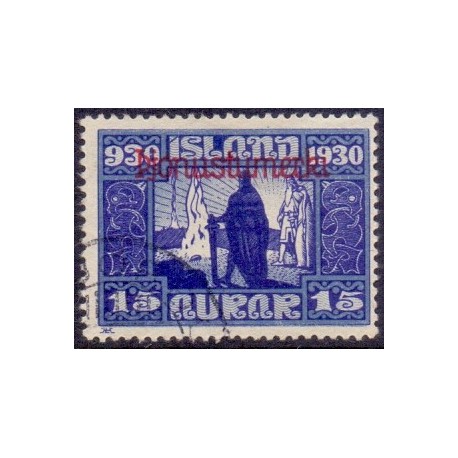 Island Tjenstemærker 15 Aur Alting. Pjónnustmerki. AFA nr. 48  **  stemplet st.