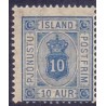 Island Tjenstemærker 10 Aur. tk. 14x13½. AFA nr. 5 **  stemplet st.