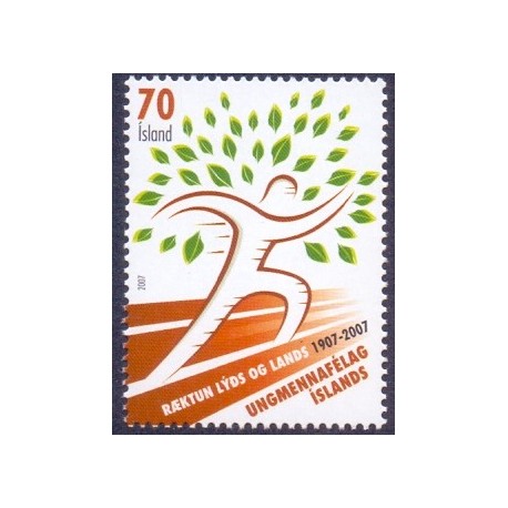 Island. 2007. Islands Ungdomsforening. AFA nr. 1144  **  stemplet FDC