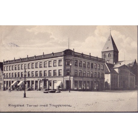 Ringsted. Torvet med Tingstenene. (A. Flensborg) brugt