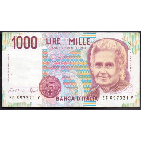 Italen/Italia. 1000-2000 Lire D. 1990, P-114-115, VF