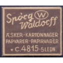 Frimærkepenge 1 Øre "Spørg Waldorff " Brun