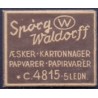 Frimærkepenge 1 Øre "Spørg Waldorff " Brun