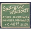 Frimærkepenge 1 Øre "Spørg Waldorff " Brun