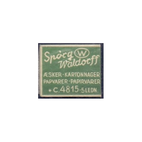 Frimærkepenge 1 Øre "Spørg Waldorff " Brun