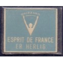 Frimærkepenge 1 Øre "Brizzard Esprit de France" sort/guld