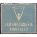 Frimærkepenge 1 Øre "Brizzard Skønhedsserie Anbefales" Lysblå