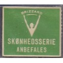 Frimærkepenge 1 Øre "Brizzard Skønhedsserie Anbefales" Lysblå