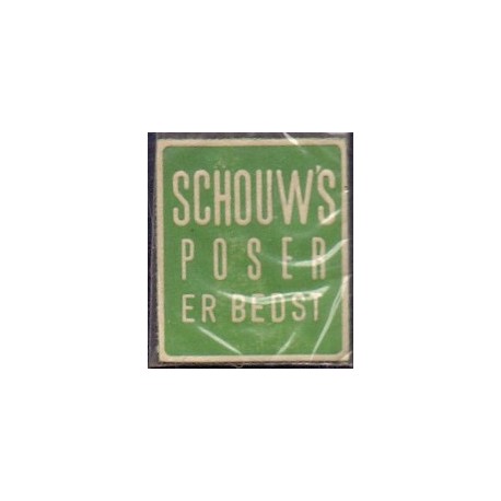 Frimærkepenge 1 Øre " Schouw's poser er bedst"  Grøn