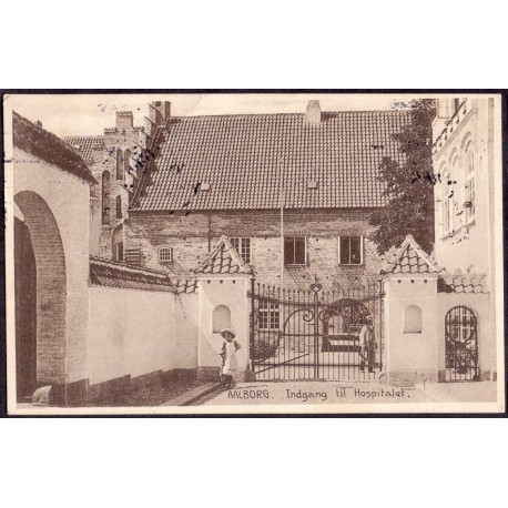 9000. Aalborg. Indgang til Hospitalet, St. AAlborg (Stender 24929)