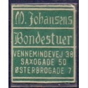 Frimærkepenge 1 Øre "M. Johansen Bondestuer" Grøn