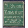 Frimærkepenge 1 Øre "M. Johansen Bondestuer" Grøn